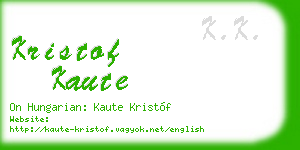 kristof kaute business card